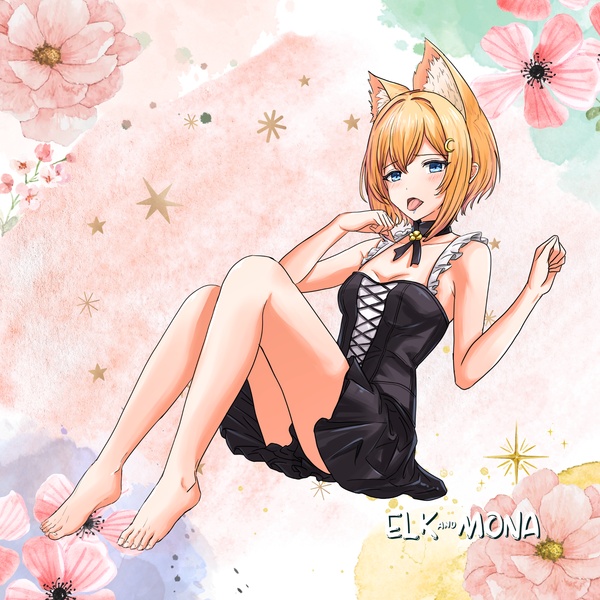 【両面】えるモナクッションカバー