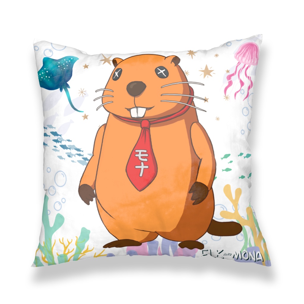 【両面】えるモナクッションカバー