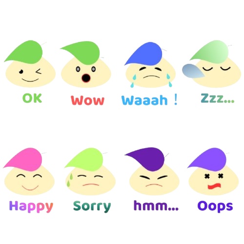 Leafy 透過PNGスタンプセット（8種）