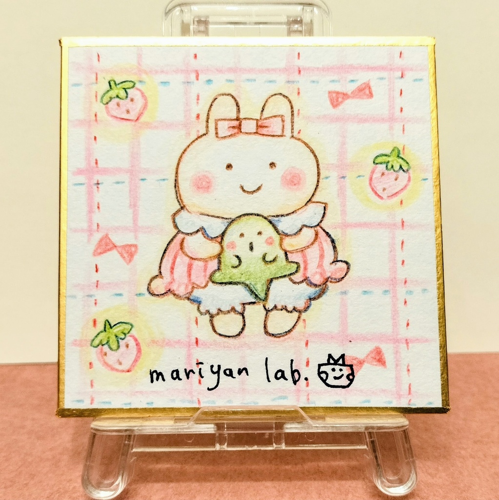 プチ原画「ぽわちゃんととかげくん」