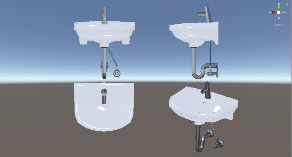 【Vrchat向け】洗面台