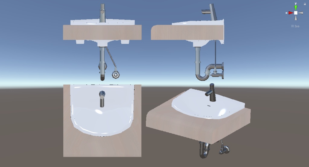 【Vrchat向け】洗面台