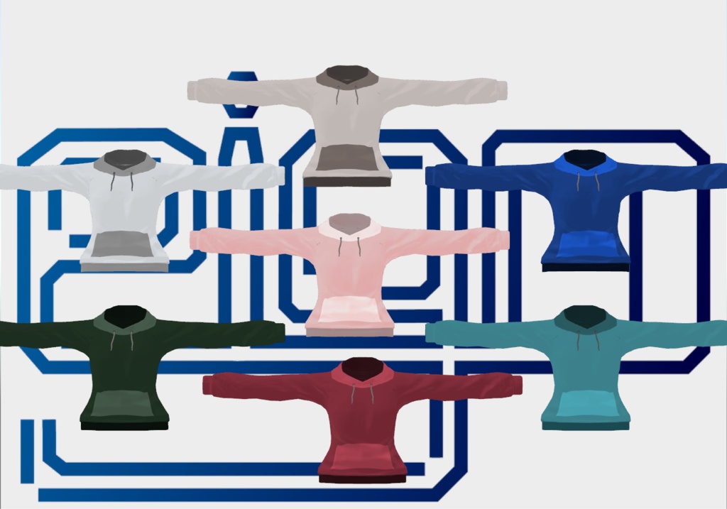 【リアアリスさん向け】パーカー(10色設定)