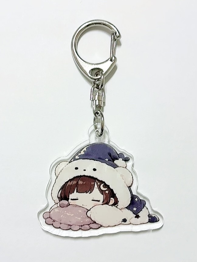 いっしょにごろごろ♪ ごろごろよぞらちゃんアクリルキーホルダー🌙💤