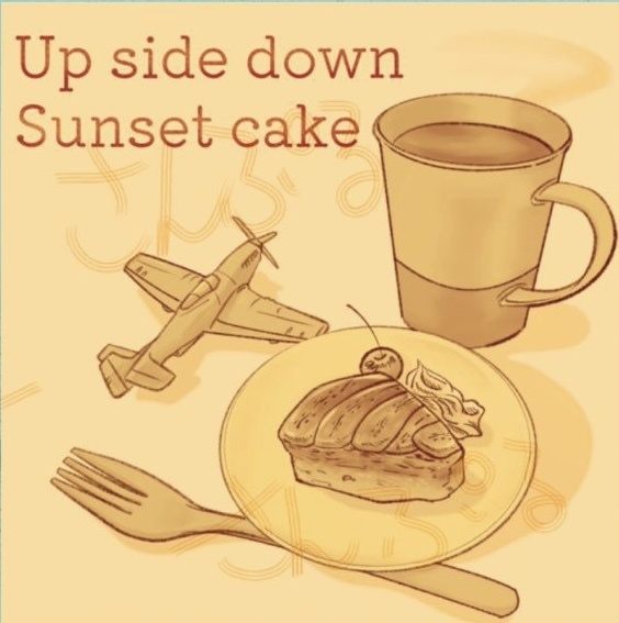 Up side down sunset cake