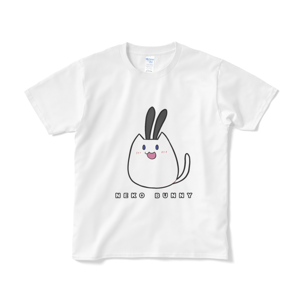 【ねこバニー Tシャツ (白)】 by天満 月(あまみ つき)