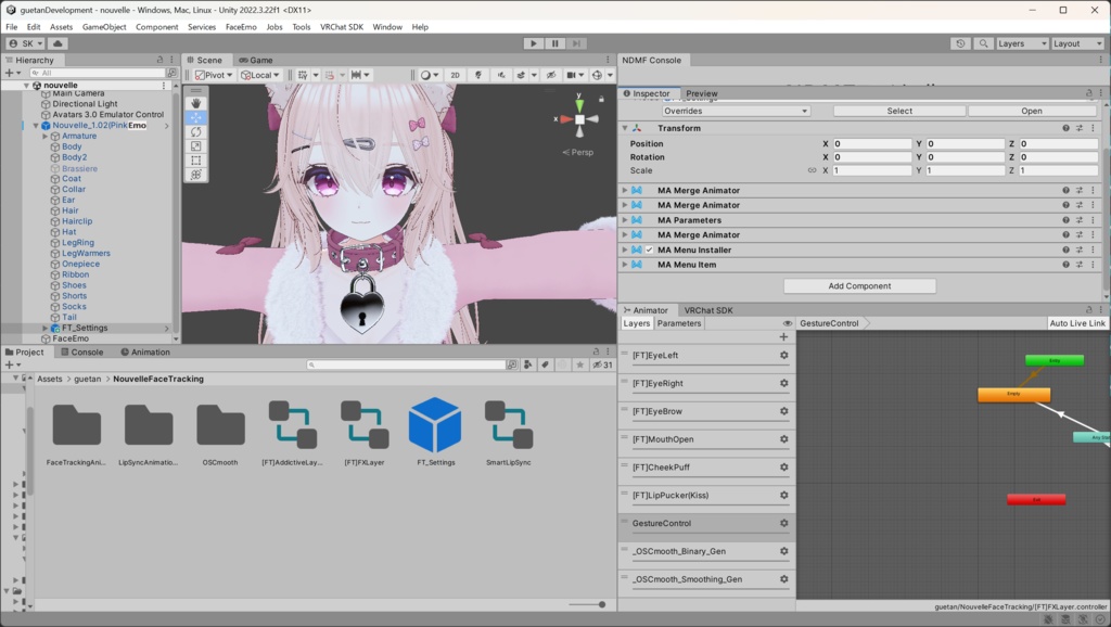 Nouvelle ヌーヴェル FacialTracking Setting