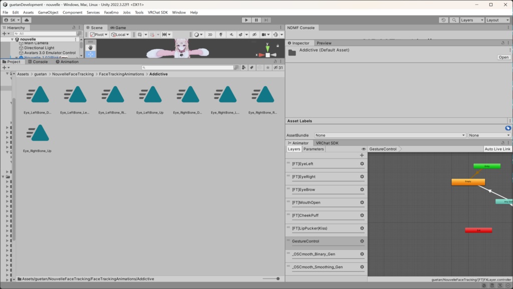 Nouvelle ヌーヴェル FacialTracking Setting