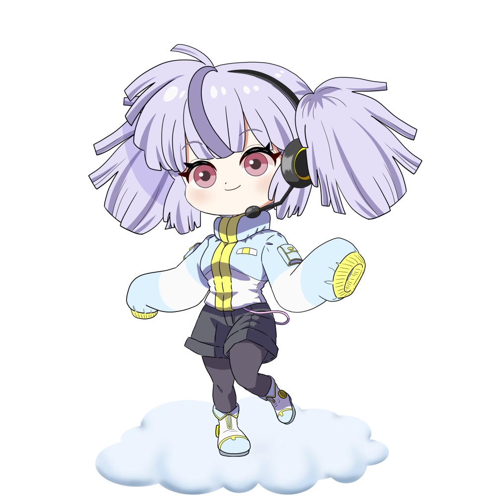 GIF背景飾り_モクモク雲