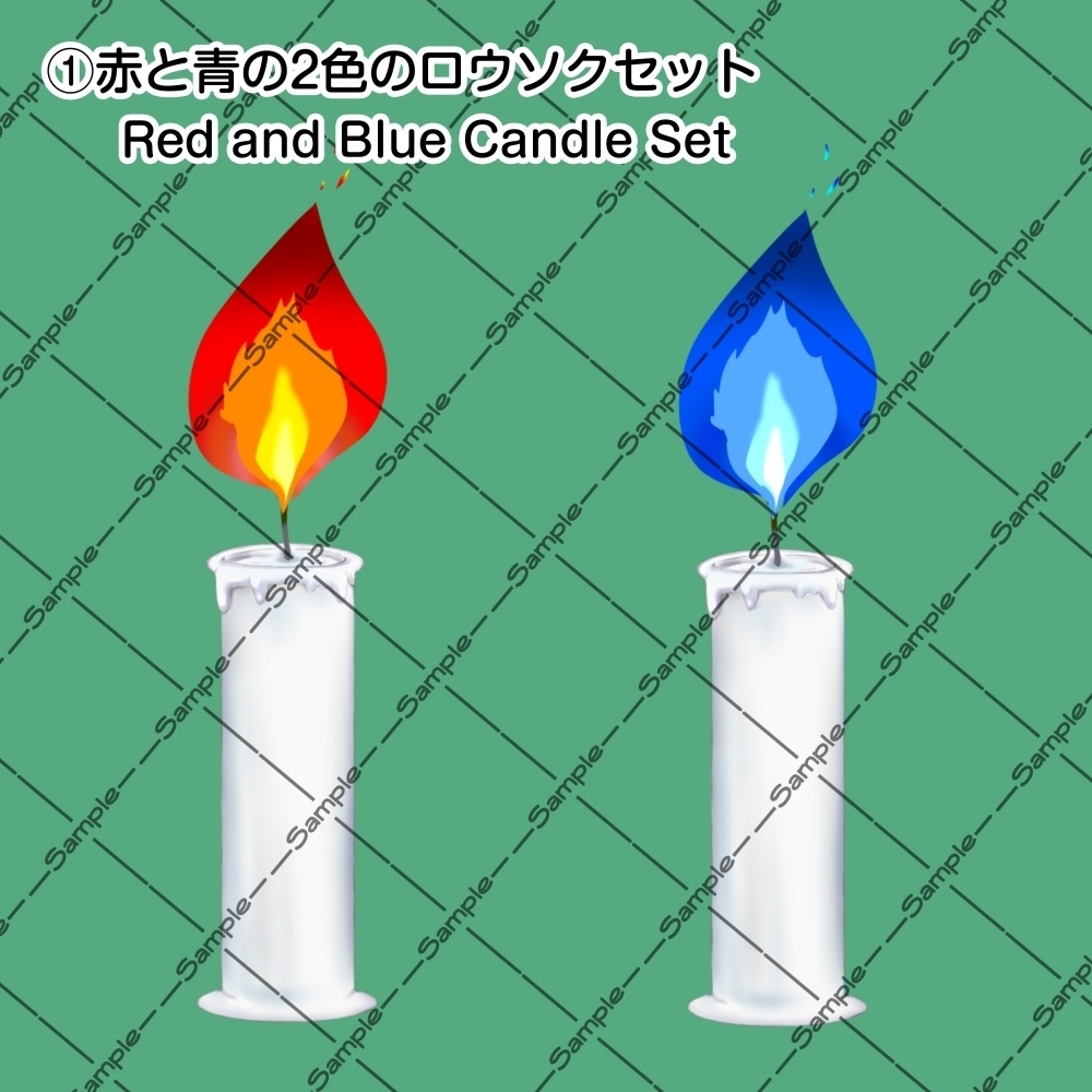 【OBS対応 / 配信・動画用】ハロウィン&ファンタジー手描きGIF【ロウソク】とGIFペット_【おばけロウソク】セット