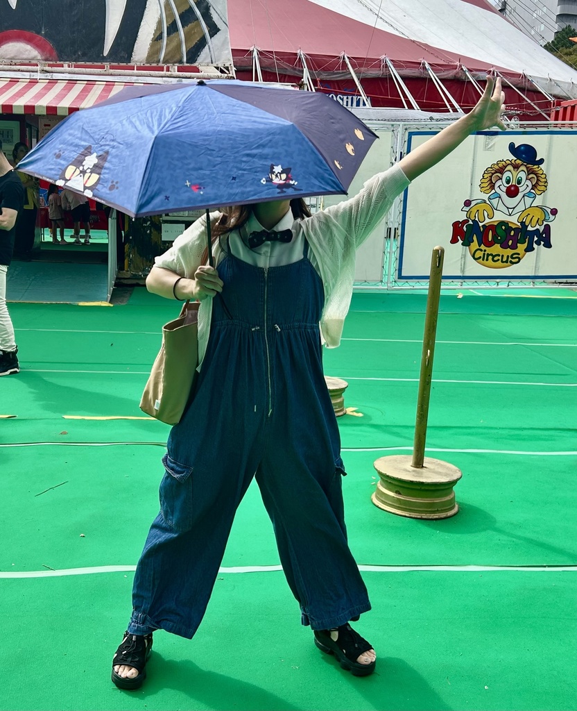 【晴雨兼用】折り畳み傘〜ネコカゲ柄〜