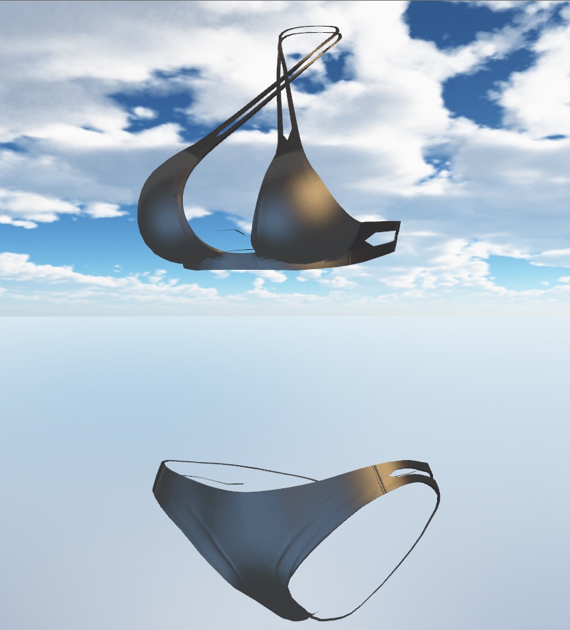 【スキニング済み】Failure(フェイリア)向け衣装 シンプルクロスホルタービキニ