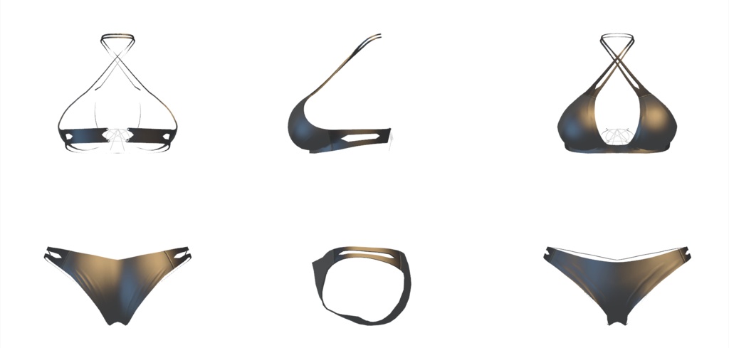 【スキニング済み】Failure(フェイリア)向け衣装 シンプルクロスホルタービキニ