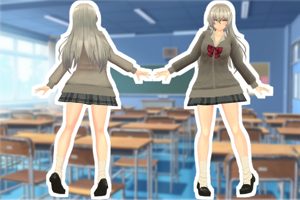 【スキニング済み】Failure専用 スクールカーディガンセット