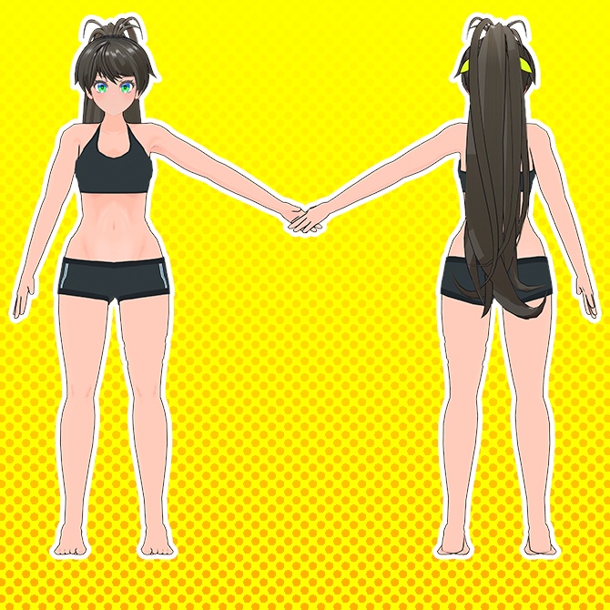 オリジナル3Dモデル「虎走アカリ」