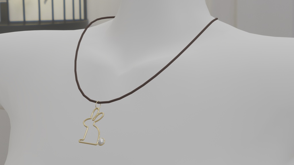 【VRChat想定】3Dモデル 「どうぶつネックレス」