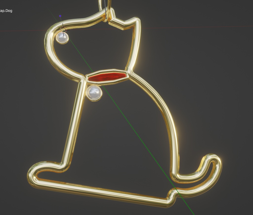 【VRChat想定】3Dモデル 「どうぶつネックレス」