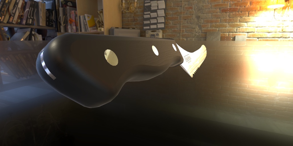 【VRChat想定】3Dモデル 世界の包丁〔ギコギコしなくても切れる包丁「Fukushima」〕