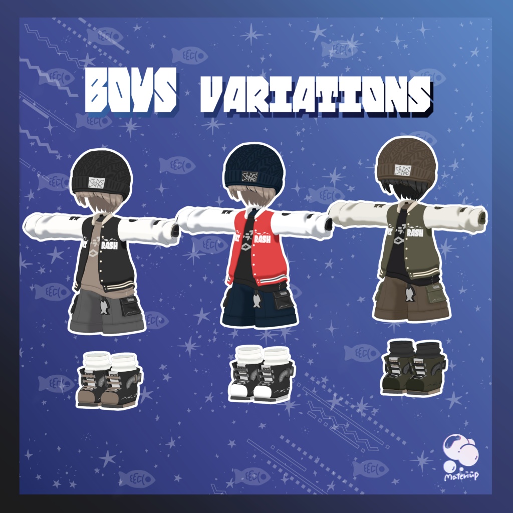 ‘‘SHIRASH‘‘『キプフェル』『まめひなた』対応のスタジャンコーデ! 帽子と髪型付き