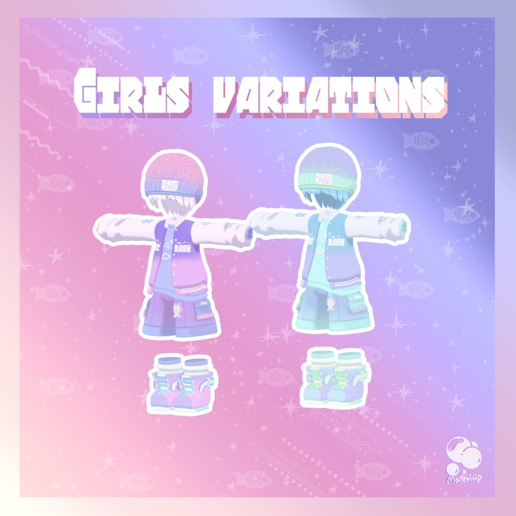 ‘‘SHIRASH‘‘『キプフェル』『まめひなた』対応のスタジャンコーデ! 帽子と髪型付き