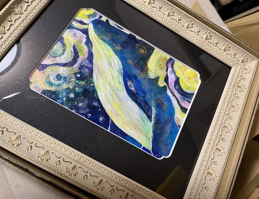 額装原画「星の宙をゆく」