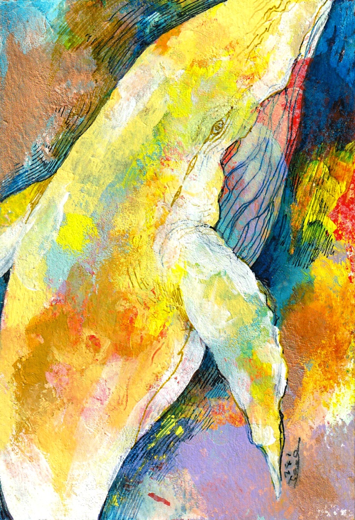 見額装原画「月光浴」