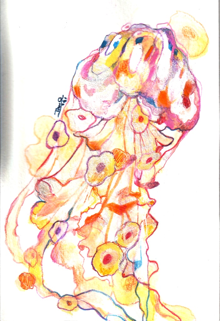 見額装原画「花おどる海」