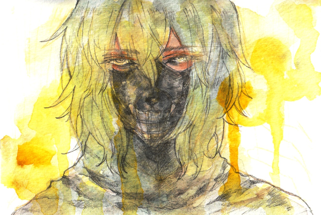 見額装原画「虚」