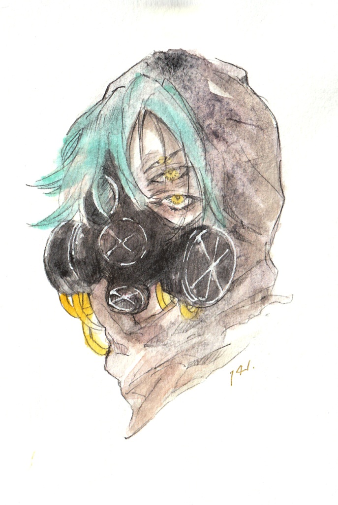 未額装原画「三眼」