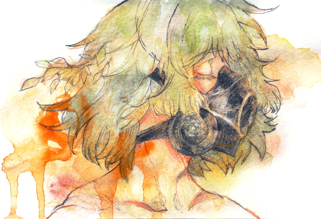 未額装原画「共生」