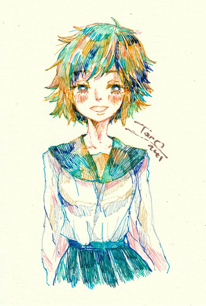 未額装原画「またあした」