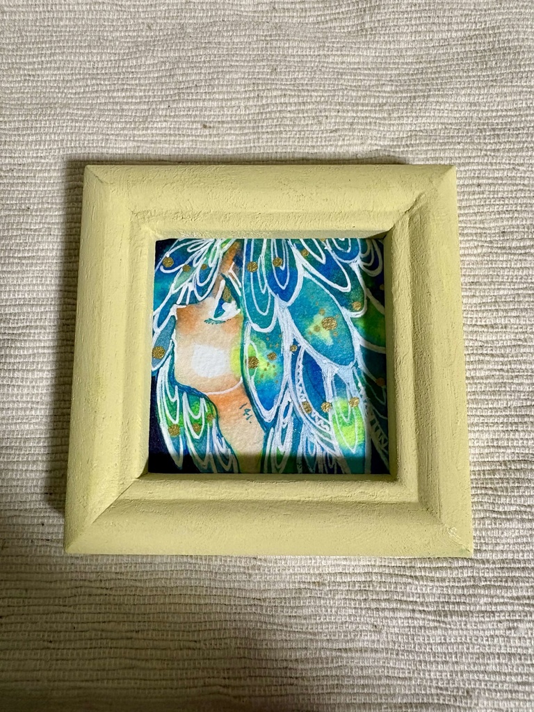 ミニ原画「孔雀、せっけん、或いは原石」