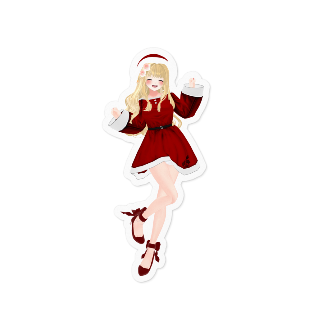 【まないと】クリスマス記念ステッカー 花凪まな３D