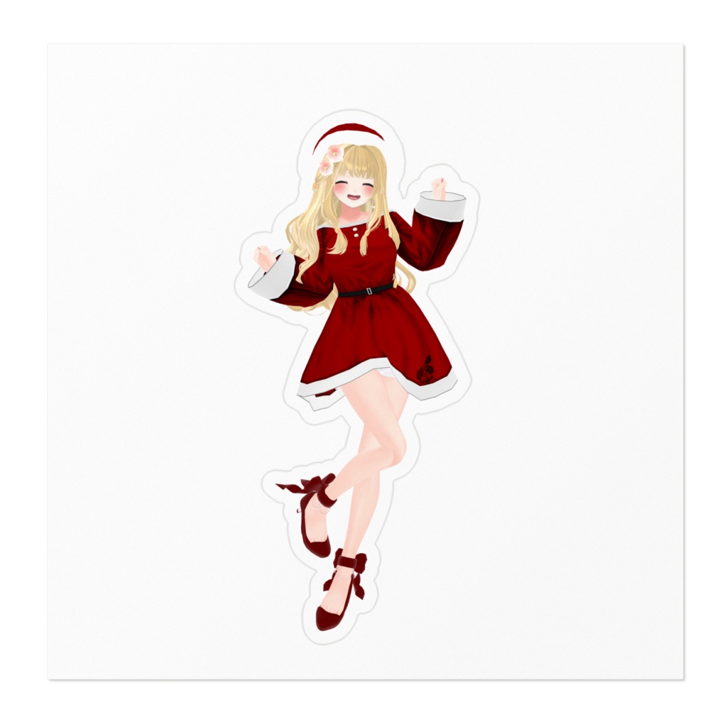 【まないと】クリスマス記念ステッカー 花凪まな3D
