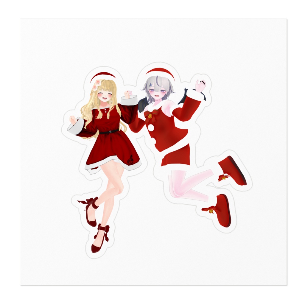 【まないと】クリスマス記念ステッカー3D