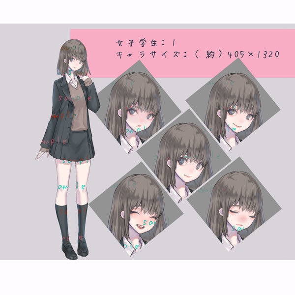 【立ち絵】学生風素材