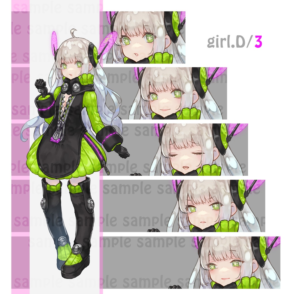 【立ち絵】少女素材/衣装4タイプ