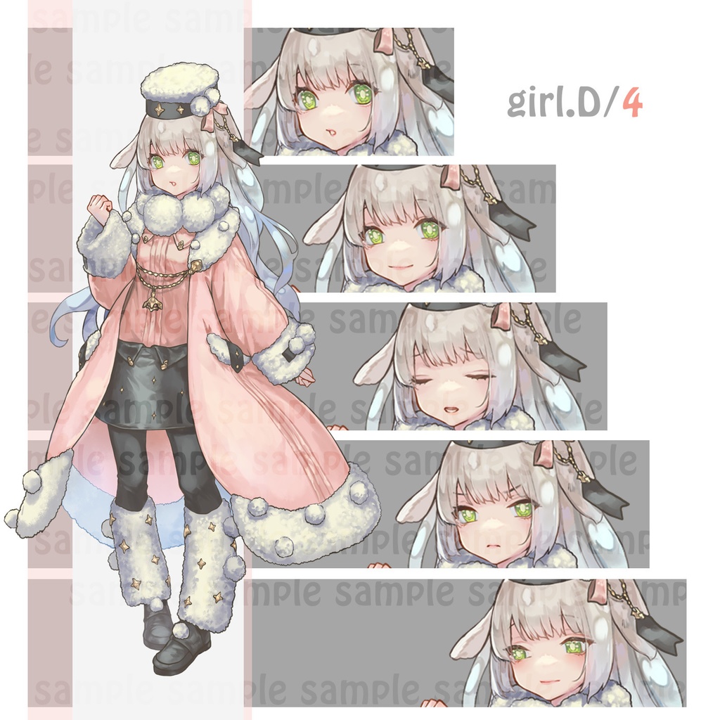 【立ち絵】少女素材/衣装4タイプ