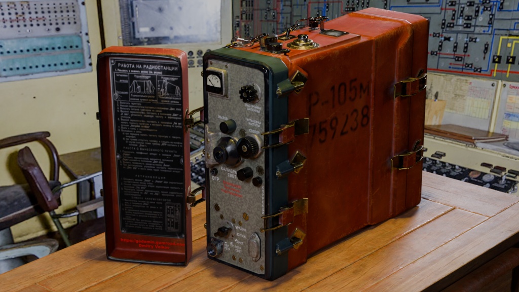 Soviet Radio Station R-105M — Game-Ready Asset (VRChat / VRM Optimized)