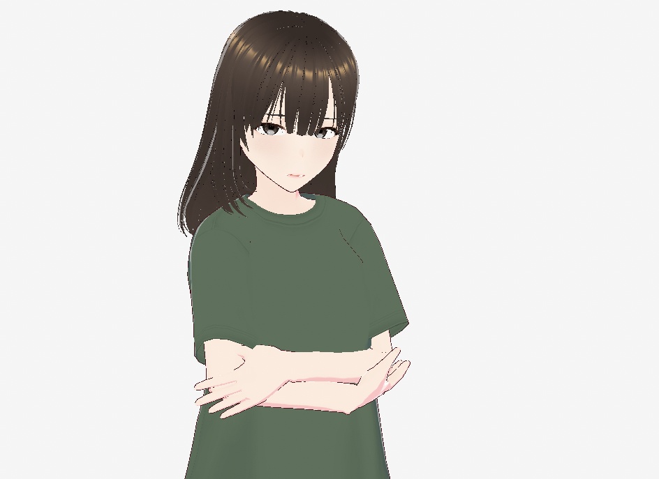 【.vroid】街ですれ違いそうな清楚系美人モデル(衣装・髪型差分付き)
