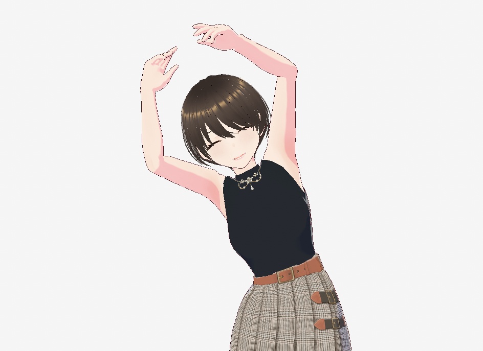 【.vroid】街ですれ違いそうな清楚系美人モデル(衣装・髪型差分付き)
