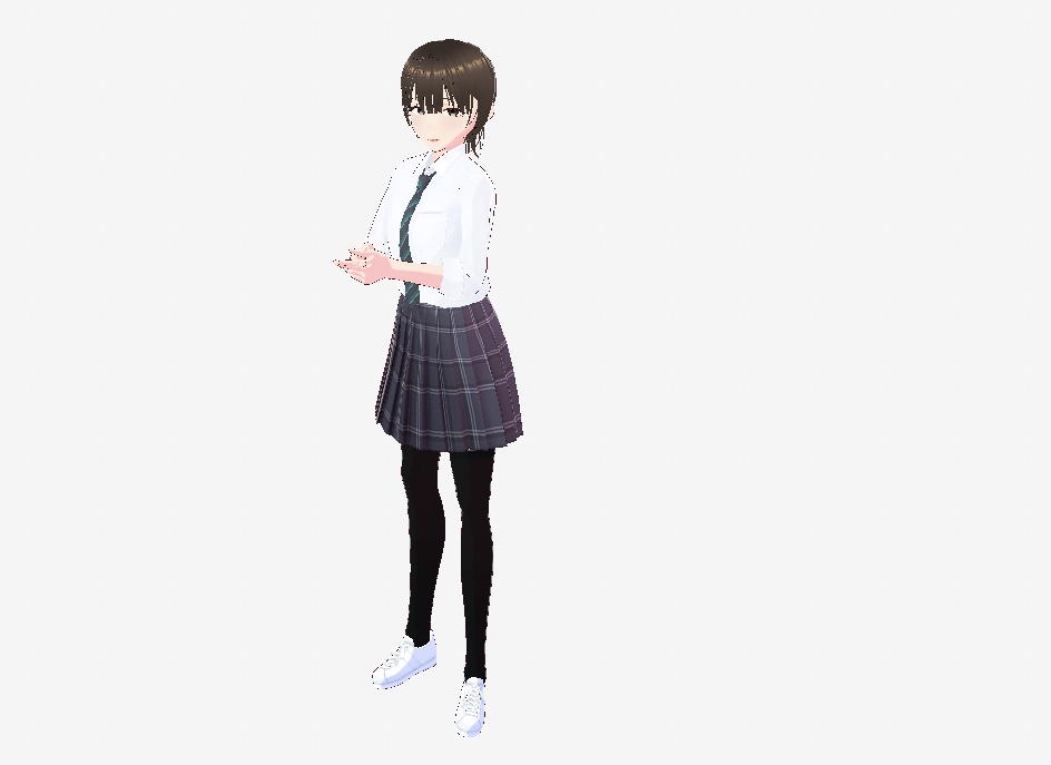 【.vroid】街ですれ違いそうな清楚系美人モデル(衣装・髪型差分付き)