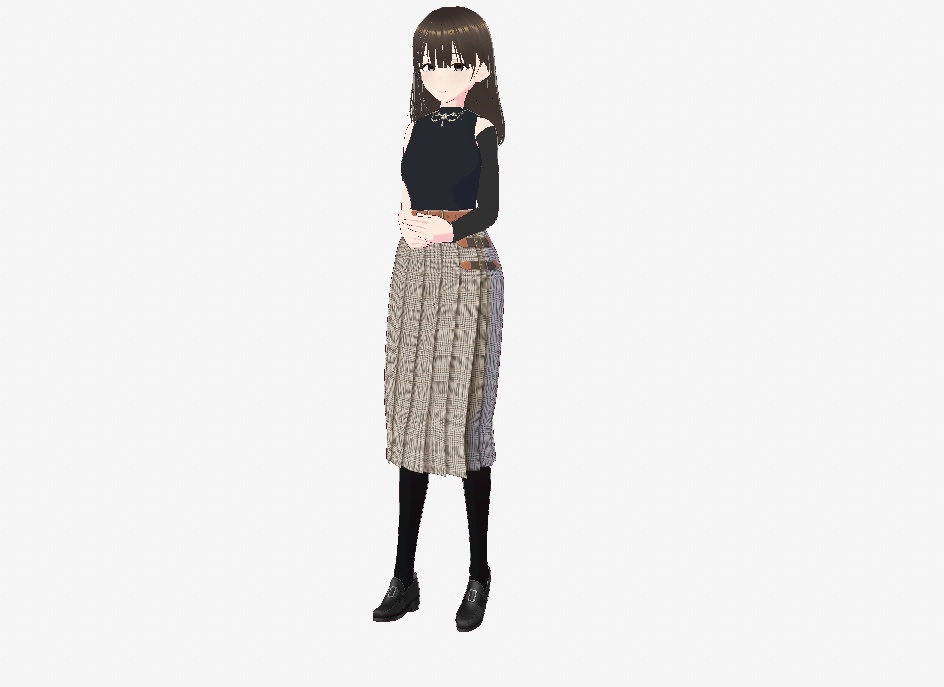 【.vroid】街ですれ違いそうな清楚系美人モデル(衣装・髪型差分付き)