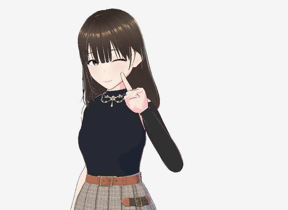 【.vroid】街ですれ違いそうな清楚系美人モデル(衣装・髪型差分付き)