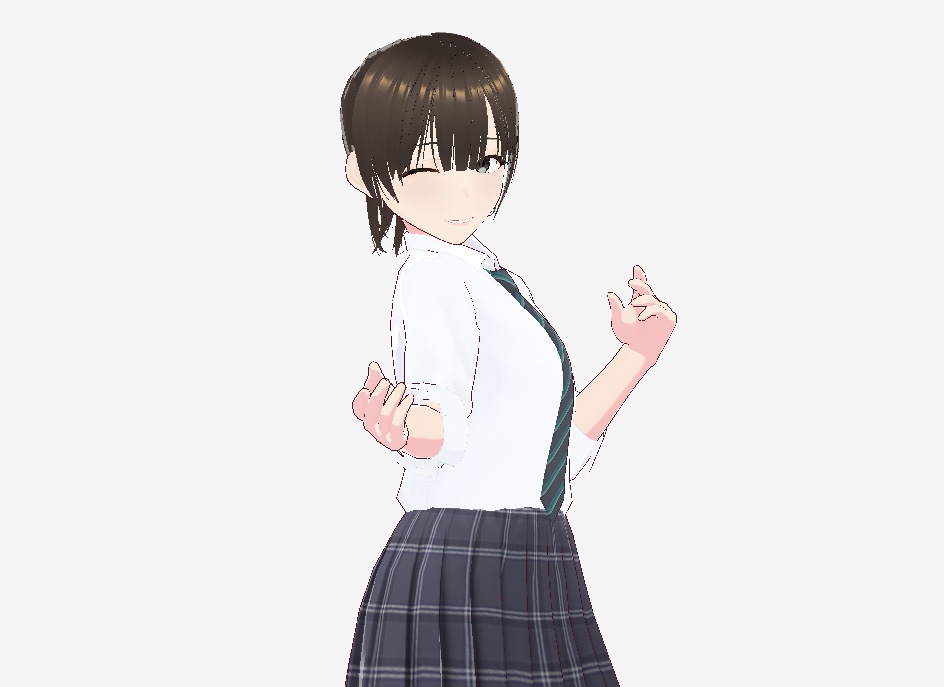 【.vroid】街ですれ違いそうな清楚系美人モデル(衣装・髪型差分付き)