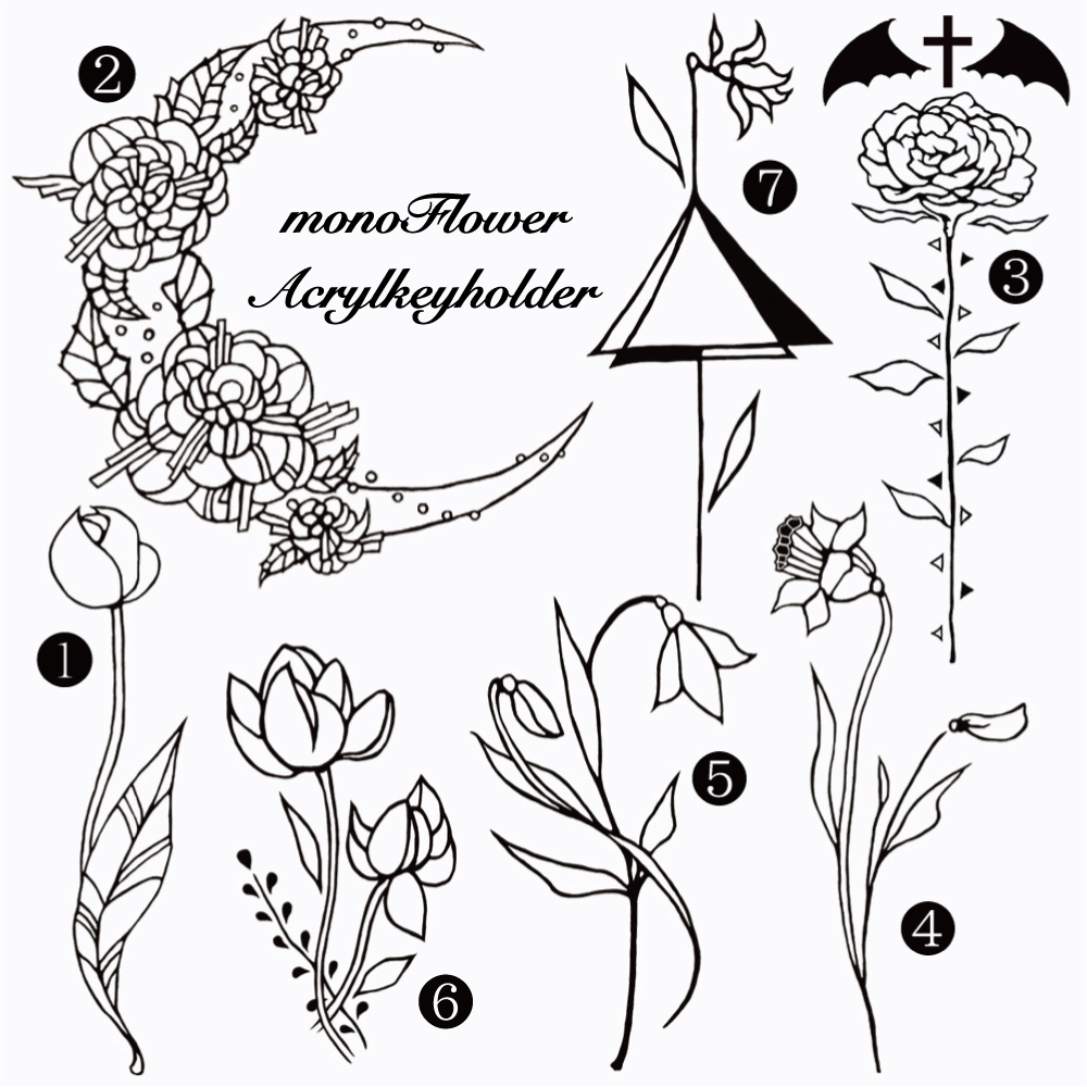 monoFlower アクリルキーホルダー