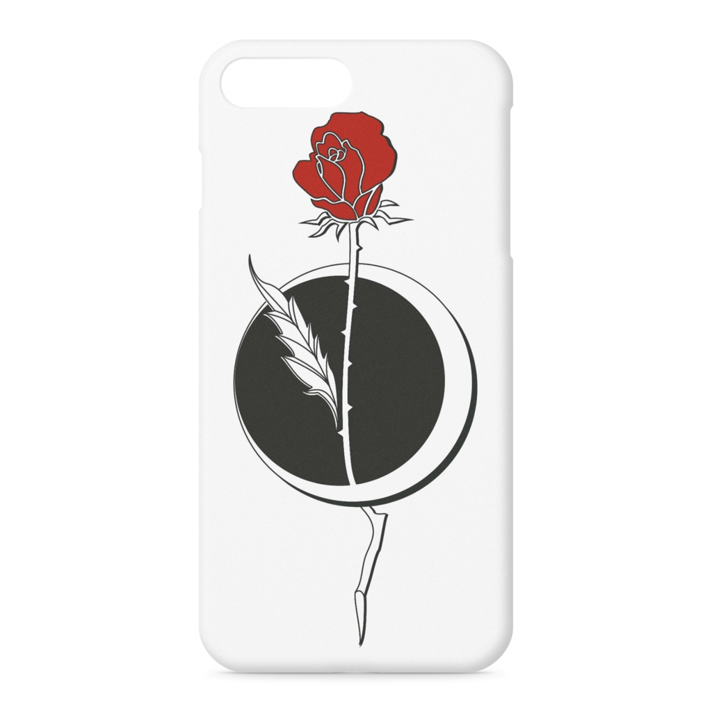薔薇の一輪挿し iPhoneケース