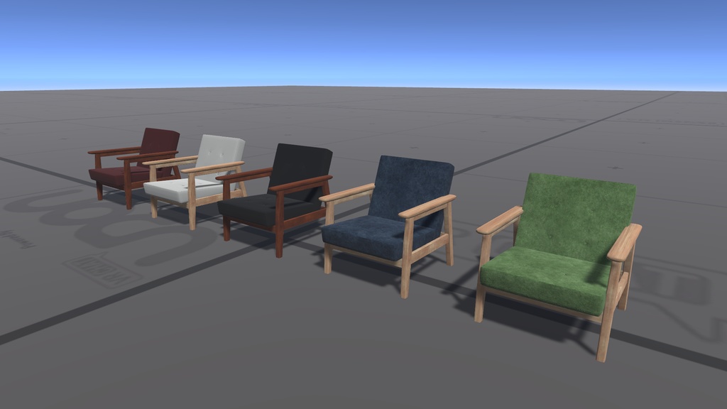 【VRchat向け】おしゃれ椅子 3Dモデル