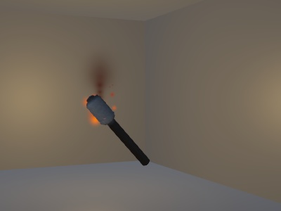 [VRChat向け] ギミック付き ローポリ松明