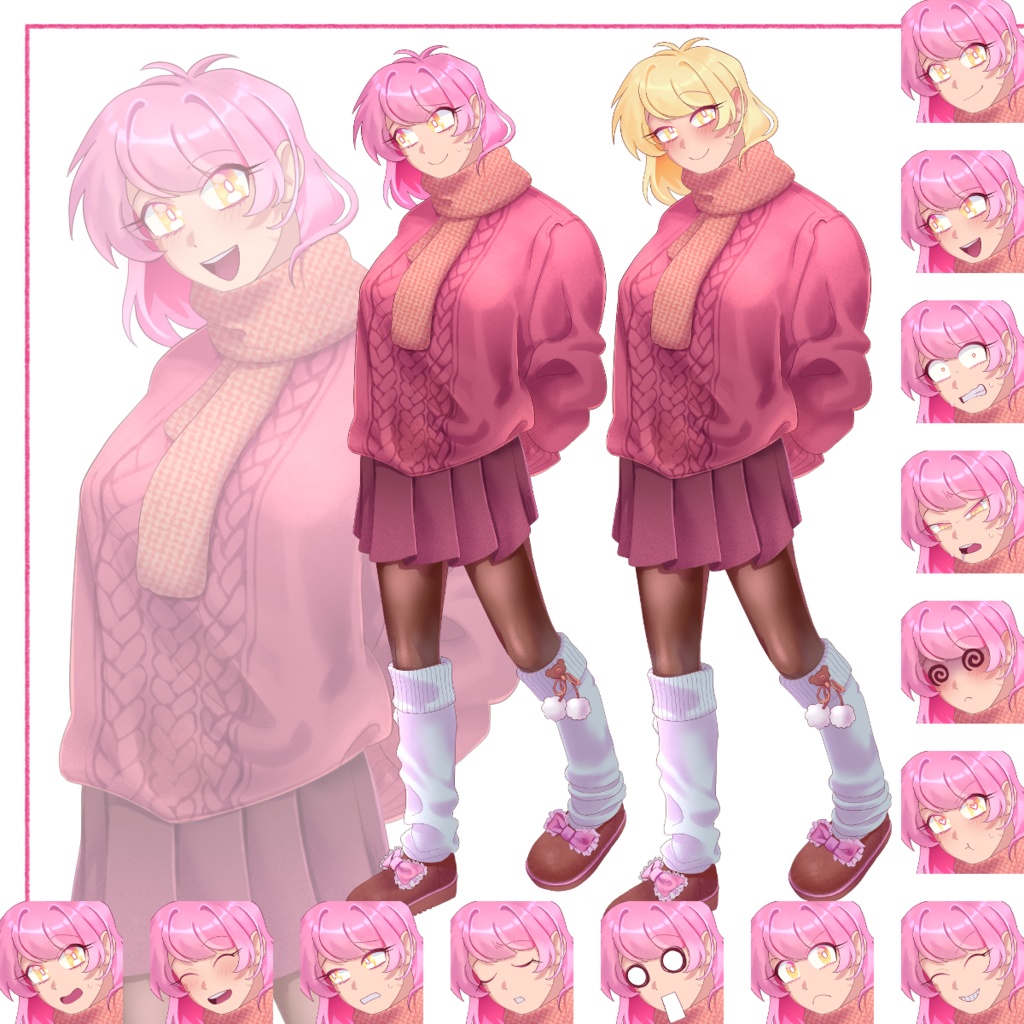 立ち絵_01【冬の少女セット(カラー2種)】【無料版あり】